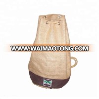 Promotional cheap high quality jute drawstring backpack